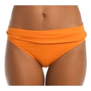 La Blanca Tangerine Island Goddess Shirred Band Hipster Bikini Bottom 6 NWT